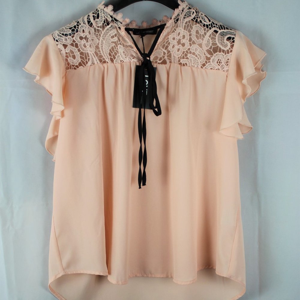 Love University peach blouse